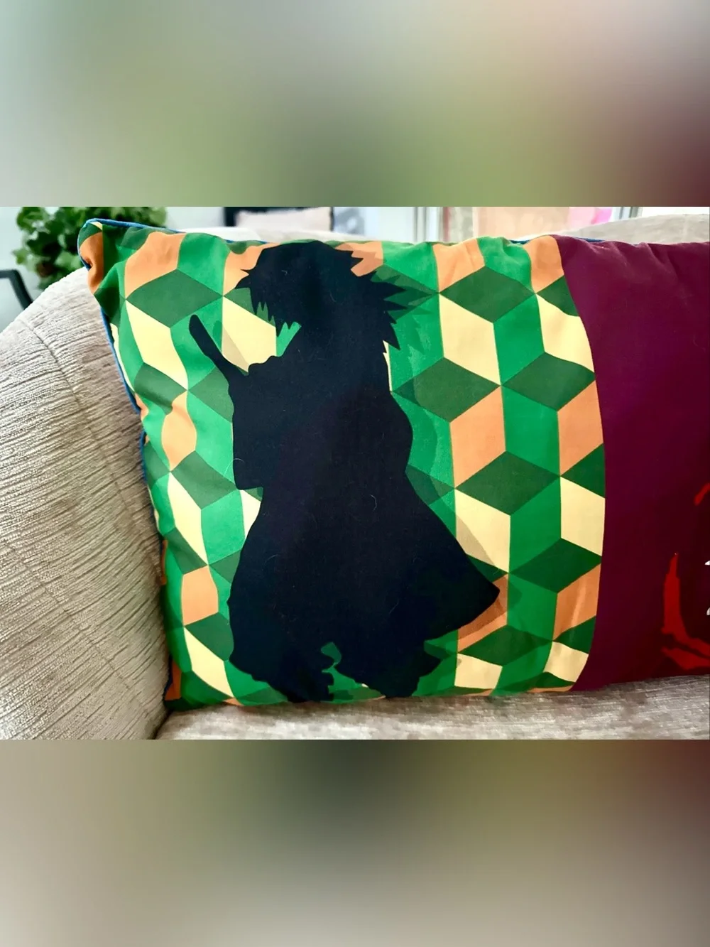 Demon Slayer Giyu Tomioka Soft Pillow Japan Kimetsu no Yaiba Anime OOAK Unique